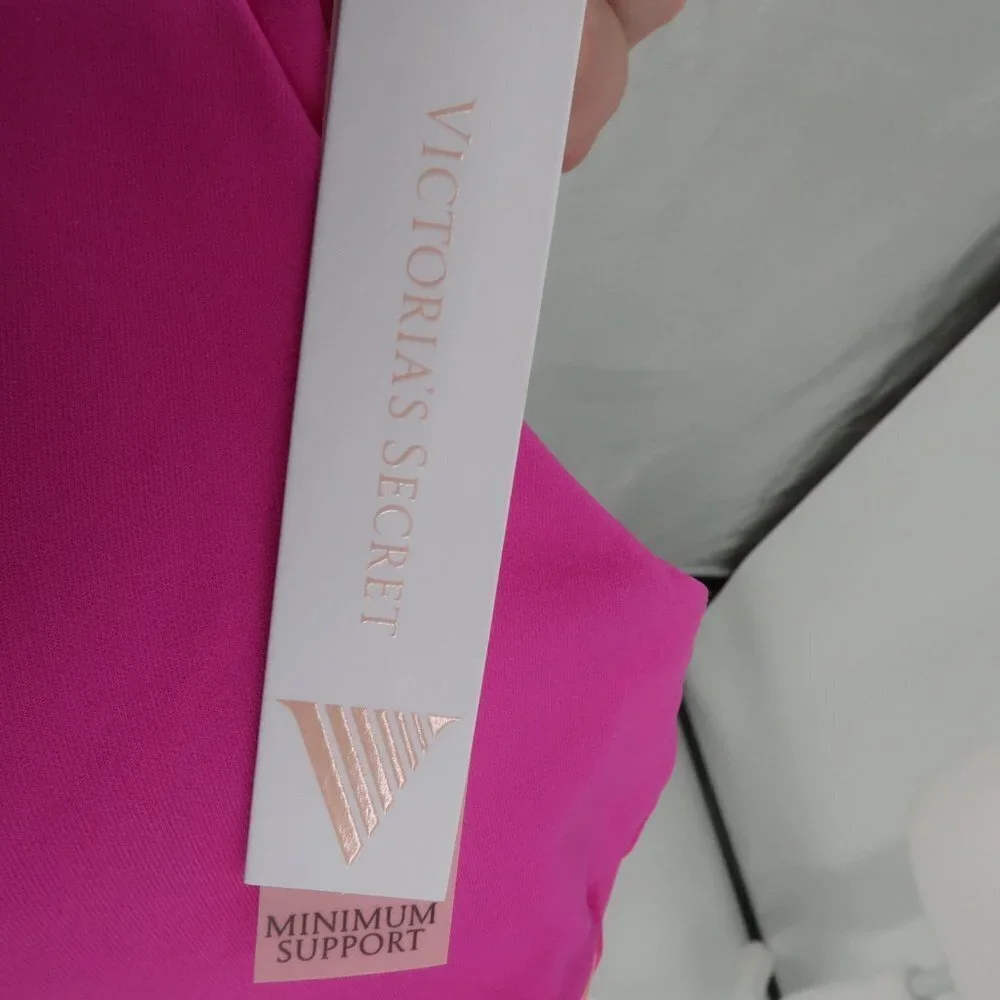 Victoria's Secret Purple Orange Cross Back Sports Bra Large NWT - Picture 2 of 7